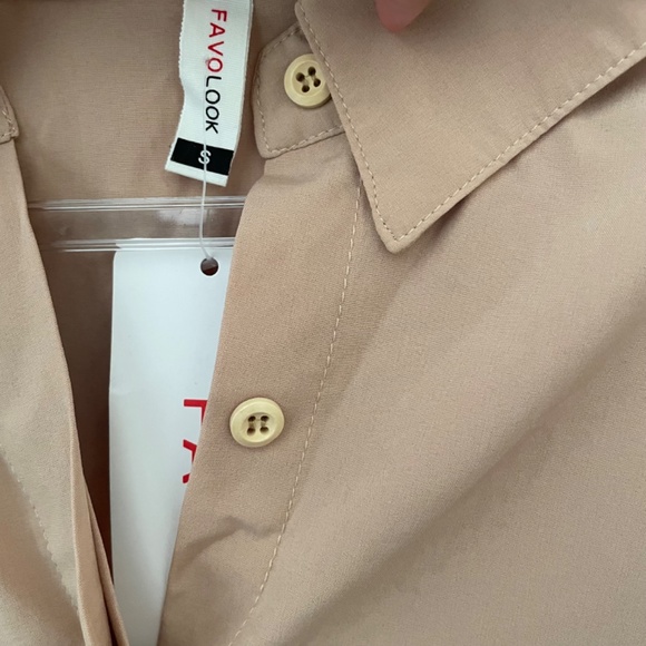 NWT Khaki/Tan Mini Collared Dress - Picture 5 of 10